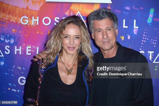 Helene de Fougerolles and Marc Simoncini attend the Paris Premiere of the Paramount Pictures release "Ghost In The Shell" at Le Grand Rex on March...