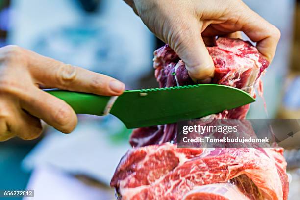 meat - fleischer stock-fotos und bilder