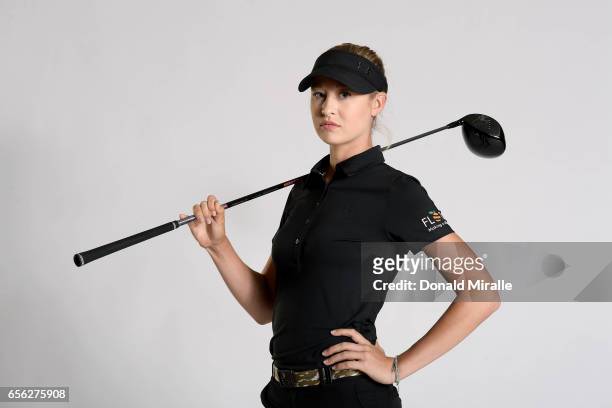 Nelly Korda poses for a portrait during the KIA Classic at the Park Hyatt Aviara Resort on March 21, 2017 in Carlsbad, California.