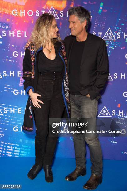Actress Helene de Fougerolles and her companion, fondator of Meetic, Marc Simoncini attend the Paris Premiere of the Paramount Pictures release...