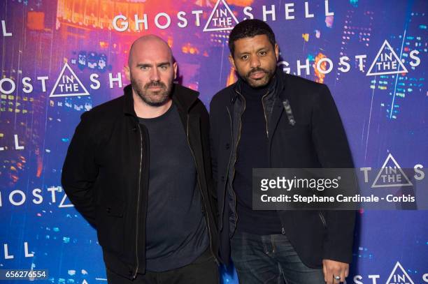 Director Olivier Megaton and guest attend the Paris Premiere of the Paramount Pictures release "Ghost In The Shell" at Le Grand Rex on March 21, 2017...