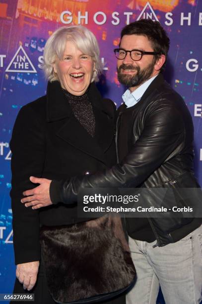 Catherine Hosmalin and guest attend the Paris Premiere of the Paramount Pictures release "Ghost In The Shell" at Le Grand Rex on March 21, 2017 in...