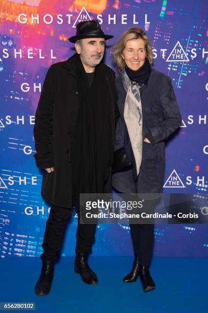 Philippe Harel and his wife Sylvie Bourgeois attend the Paris Premiere of the Paramount Pictures release "Ghost In The Shell" at Le Grand Rex on...