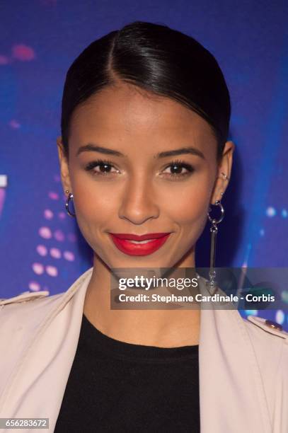 Miss france 2014, Flora Coquerel attends the Paris Premiere of the Paramount Pictures release "Ghost In The Shell" at Le Grand Rex on March 21, 2017...