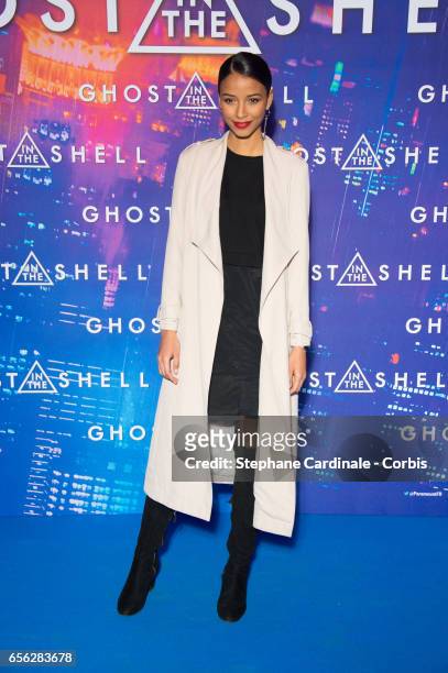 Miss france 2014, Flora Coquerel attends the Paris Premiere of the Paramount Pictures release "Ghost In The Shell" at Le Grand Rex on March 21, 2017...