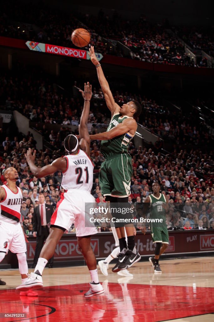 Milwaukee Bucks v Portland Trail Blazers