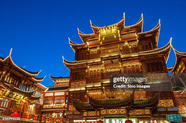 city god temple of shanghai - yu yuan gardens stock pictures, royalty-free photos & images