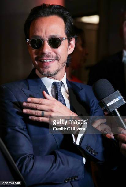 Marc Anthony attends the Maestro Cares Foundation's Fourth Annual Changing Lives/Building Dreams Gala at Cipriani Wall Street on March 21, 2017 in...