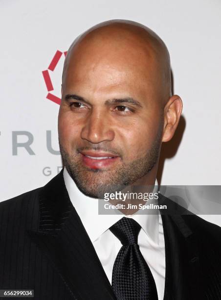 Baseball player Albert Pujols attends the Maestro Cares Foundation's Fourth Annual Changing Lives/Building Dreams Gala at Cipriani Wall Street on...