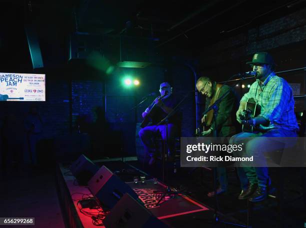 Singer/Songwriters Pat Alger, Tony Arata and Dallas Davidson perform during Jameson Peach Jam presented by Jameson Irish Whiskey. Proceeds benefit...