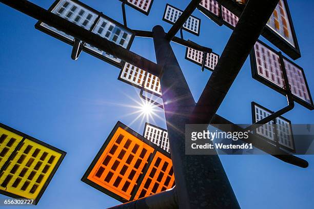 germany, ulm, solar tree at solar city - ulm stock pictures, royalty-free photos & images