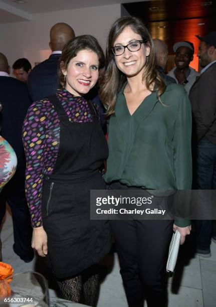 Actor Brooke Van Poppelen and EVP, Head of Programming, truTV, Marissa Ronca at truTV's 'Upscale with Prentice Penny' Premiere at The London Hotel on...