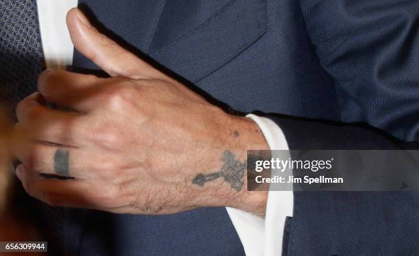 Singer/songwriter Marc Anthony, tattoo detail, attend the Maestro Cares Foundation's Fourth Annual Changing Lives/Building Dreams Gala at Cipriani...