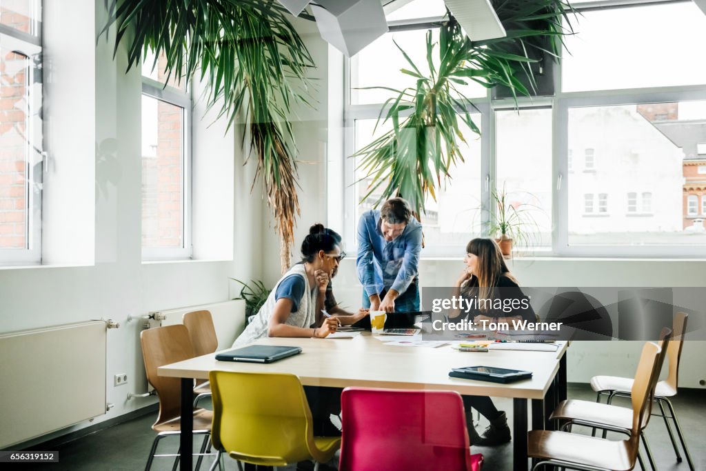 Casual business meeting in modern office