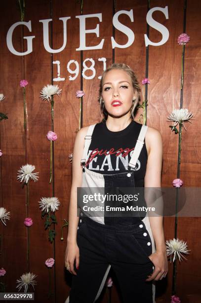 Musician Eden Wilson attends the Guess 1981 fragrance launch at Chateau Marmont on March 21, 2017 in Los Angeles, California.