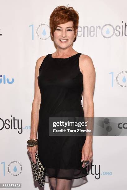 Actress Carolyn Hennesy attends a Generosity.org fundraiser for World Water Day at Montage Hotel on March 21, 2017 in Beverly Hills, California.