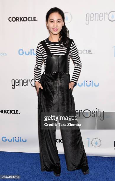 Actress Candy Wang attends a Generosity.org fundraiser for World Water Day at Montage Hotel on March 21, 2017 in Beverly Hills, California.