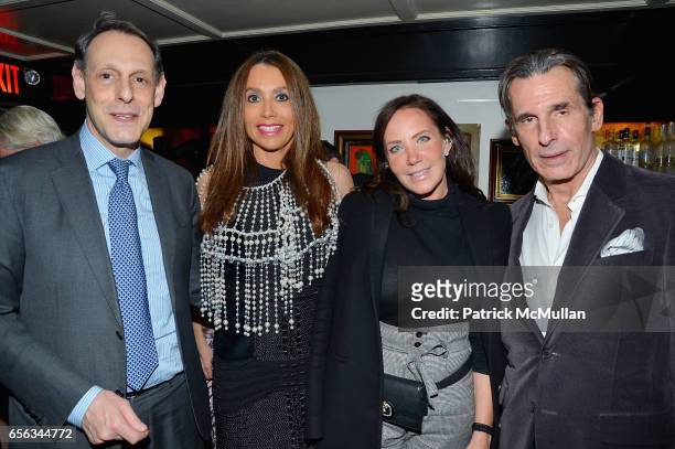 Jonathan Marder, Lieba Nesis, Camilla Olsson and Roy Kean attend Hunt Slonem's "Birds" Book Signing and Celebration Hosted by Liliana Cavendish at...