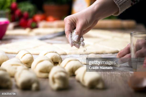 making rolls - hand pastry stock pictures, royalty-free photos & images