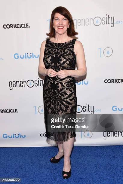 Actress Kate Flannery attends a Generosity.org fundraiser for World Water Day at Montage Hotel on March 21, 2017 in Beverly Hills, California.