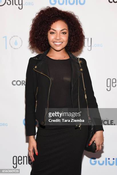 Dancer/actress Ashley Everett attends the Generosity.org fundraiser for World Water Day at Montage Hotel on March 21, 2017 in Beverly Hills,...