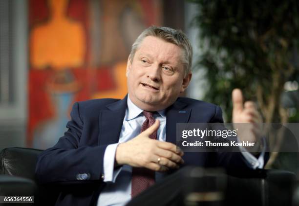 Berlin, Germany Federal Minister of Health, Hermann Groehe, CDU, gives an interview on March 09, 2017 in Berlin, Germany.