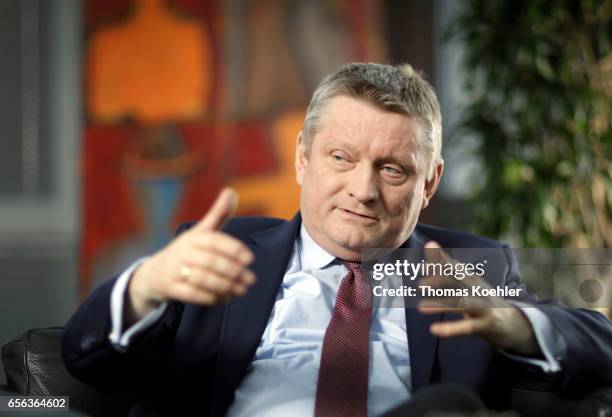 Berlin, Germany Federal Minister of Health, Hermann Groehe, CDU, gives an interview on March 09, 2017 in Berlin, Germany.