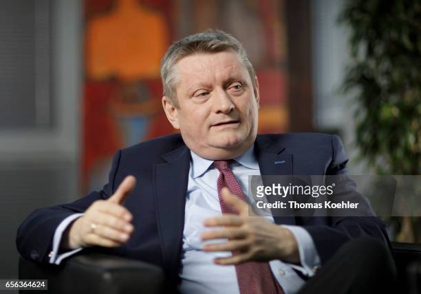 Berlin, Germany Federal Minister of Health, Hermann Groehe, CDU, gives an interview on March 09, 2017 in Berlin, Germany.