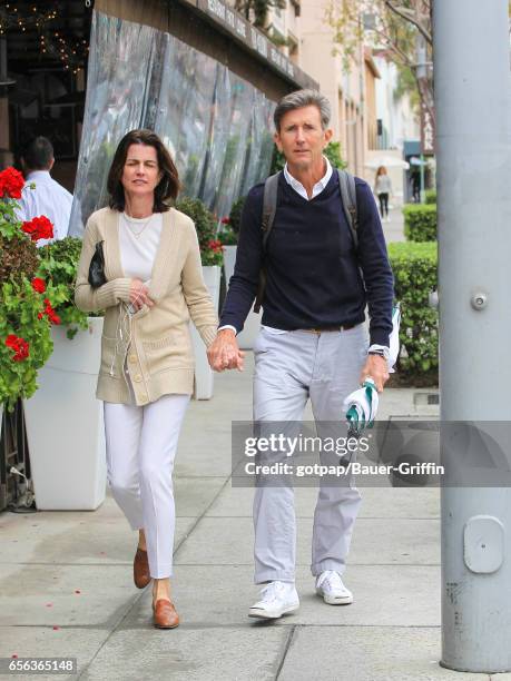 Matt McCoy and his wife Mary McCoy are seen on March 21, 2017 in Los Angeles, California.