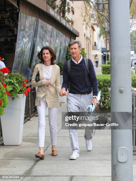 Matt McCoy and his wife Mary McCoy are seen on March 21, 2017 in Los Angeles, California.