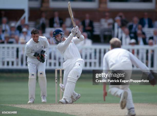 John Crawley batting for Lancashire during his innings of 83 in the Benson and Hedges Cup Final between Kent and Lancashire at Lord's Cricket Ground,...