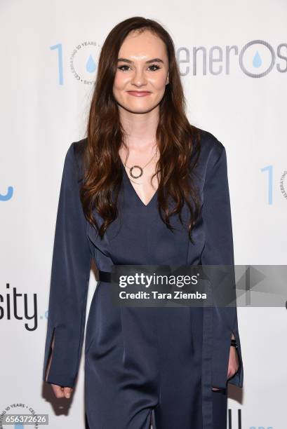 Actress Madeline Carroll attends a Generosity.org fundraiser for World Water Day at Montage Hotel on March 21, 2017 in Beverly Hills, California.