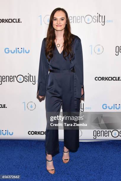 Actress Madeline Carroll attends a Generosity.org fundraiser for World Water Day at Montage Hotel on March 21, 2017 in Beverly Hills, California.