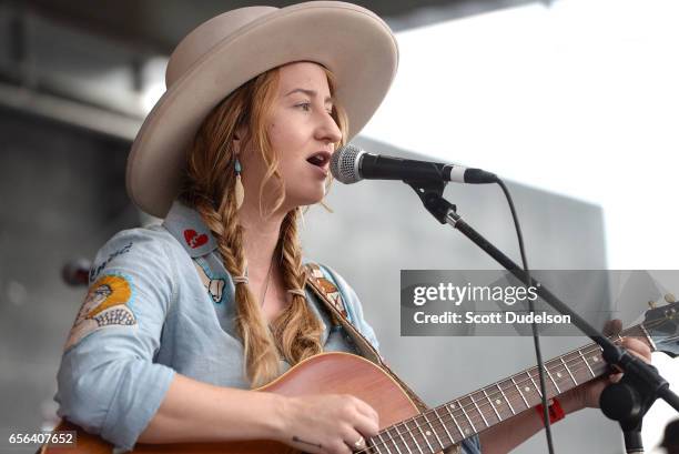 Singer Margo Price performs onstage during the Rachael Ray SXSW Feedback Party at Stubbs BBQ on March 18, 2017 in Austin, Texas.