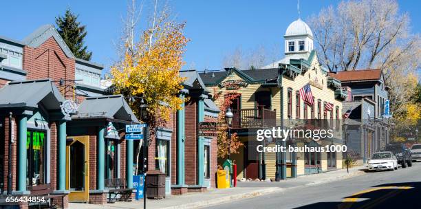 main street, breckenridge, colorado - breckenridge town stock pictures, royalty-free photos & images