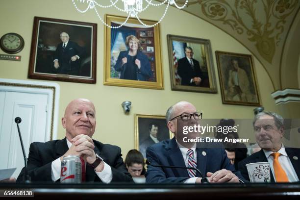 House Ways and Means Committee Chairman Rep. Kevin Brady , Rep. Greg Walden and Rep. John Yarmuth attend a House Rules Committee meeting to set the...