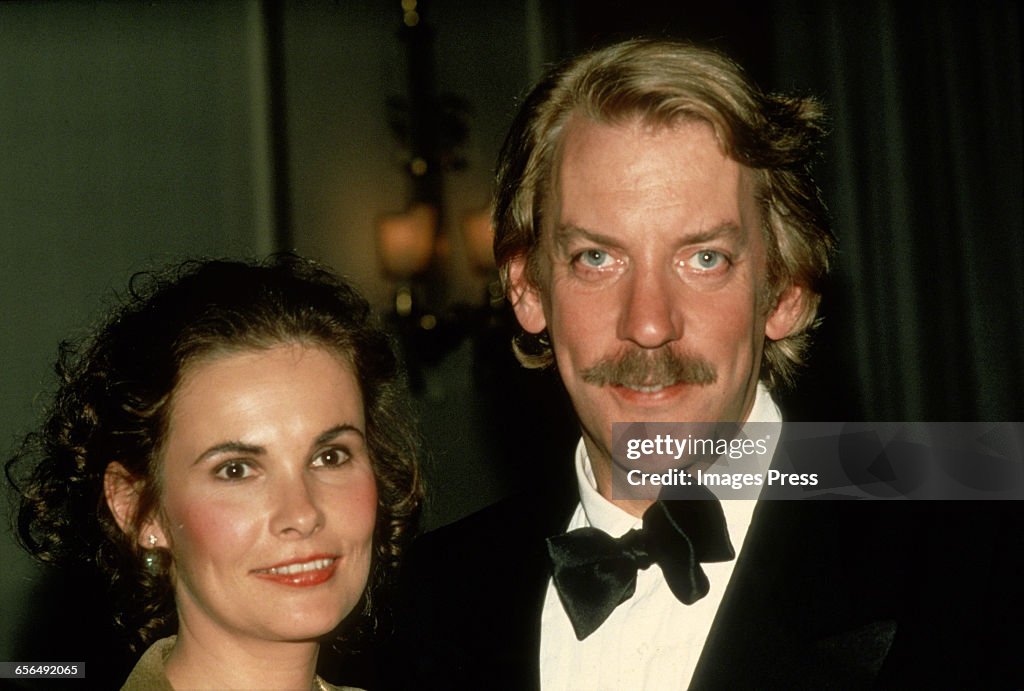 Donald Sutherland and wife Francine Racette circa 1981 in New York