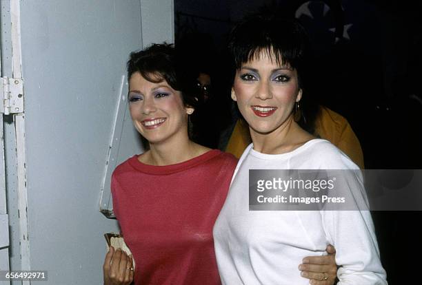 Joyce DeWitt and her sister circa 1980 in Los Angeles, California.