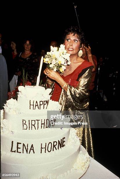 Lena Horne celebrates her birthday circa 1981 in New York City.