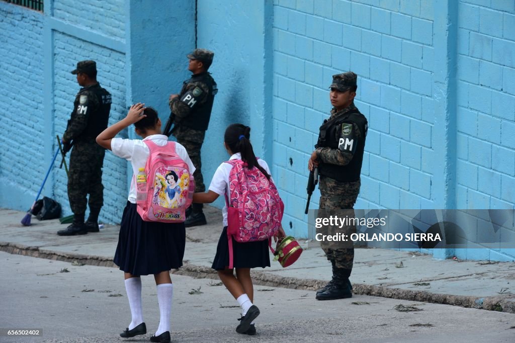 HONDURAS-CRIME-GANGS-SCHOOLS
