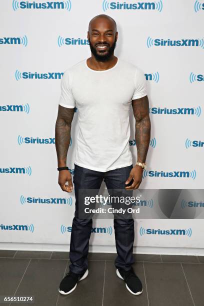 Actor/ model Tyson Beckford visits the SiriusXM Studios on March 22, 2017 in New York City.