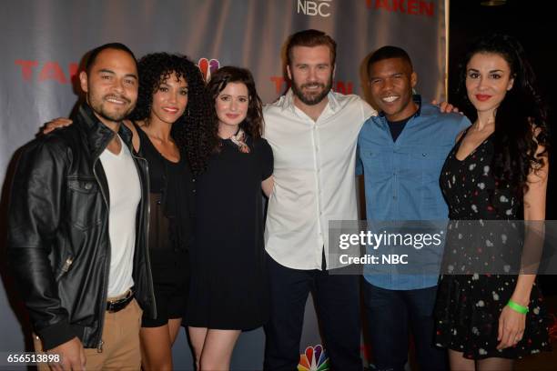 Taken Viewing Party" -- Pictured: Jose Pablo Cantillo, Brooklyn Sudano, Jennifer Marsala, Clive Standen, Gaius Charles, Layla Alizada at the TCL...