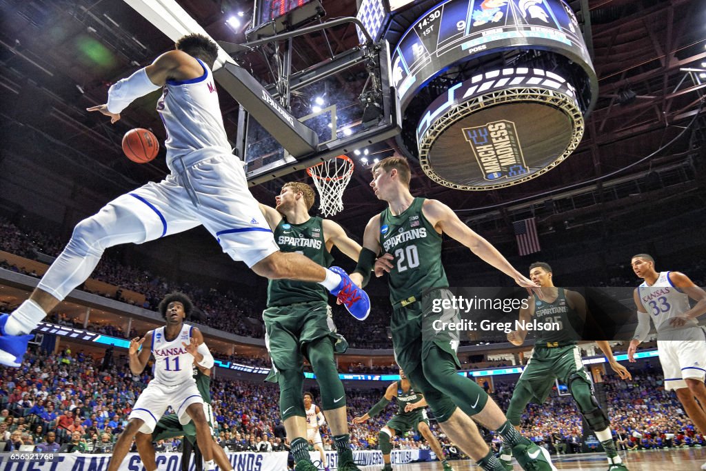 University of Kansas vs Michigan State University, 2017 NCAA Midwest Regional Playoffs Round 2