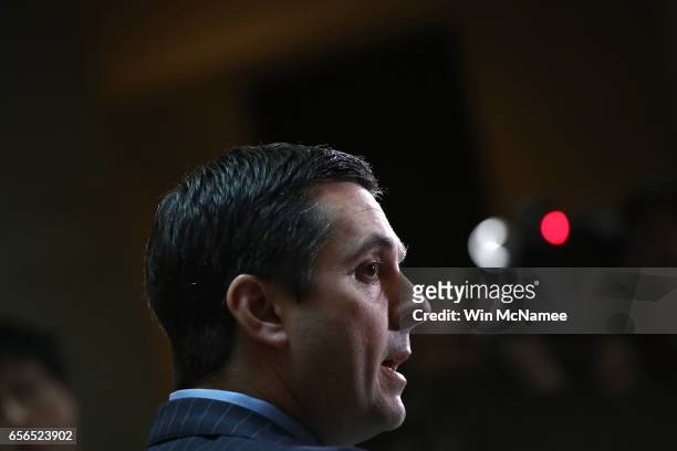 House Permanent Select Committee on Intelligence Chairman Devin Nunes speaks to reporters during a press conference at the U.S. Capitol March 22,...