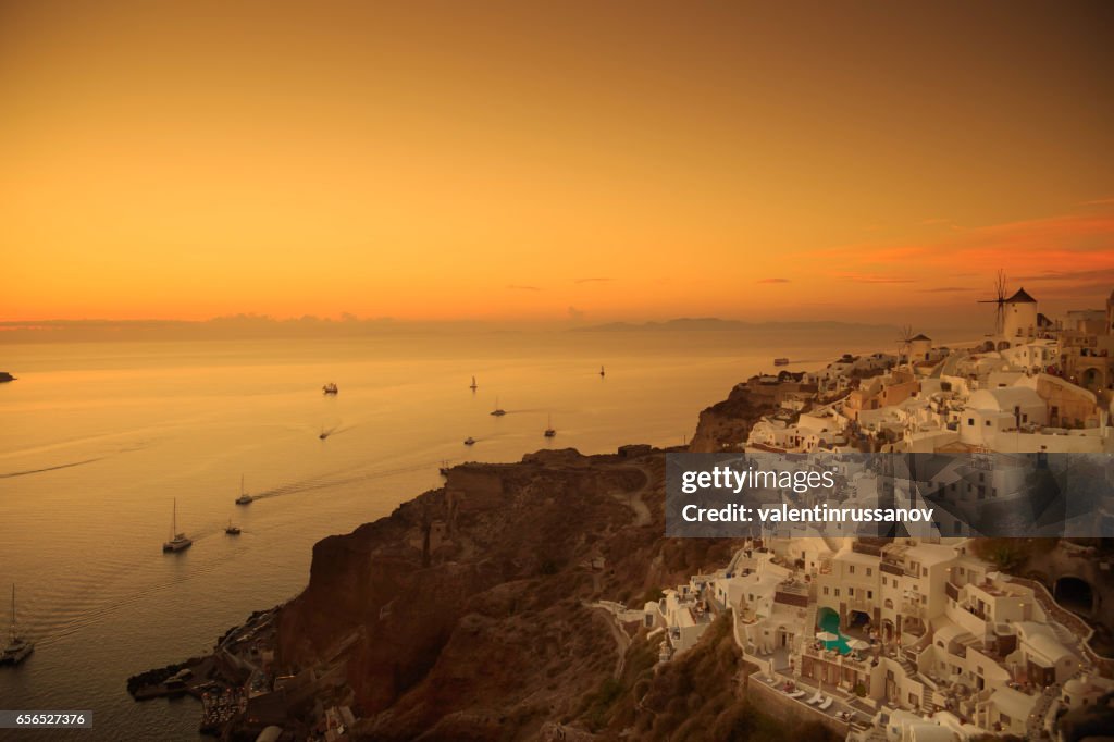 Santorini at sunset