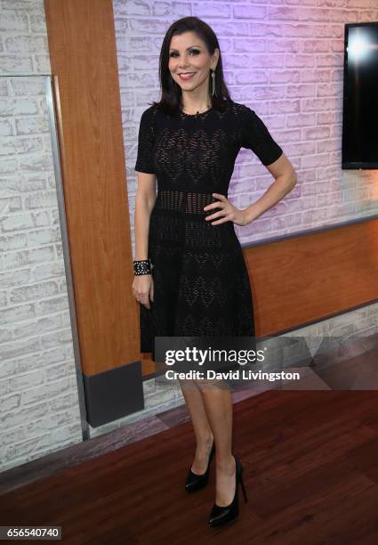 Personality Heather Dubrow visits Hollywood Today Live at W Hollywood on March 22, 2017 in Hollywood, California.