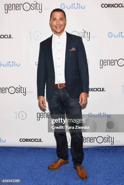 American entertainer Reggie Brown attends a Generosity.org fundraiser for World Water Day at Montage Hotel on March 21, 2017 in Beverly Hills,...