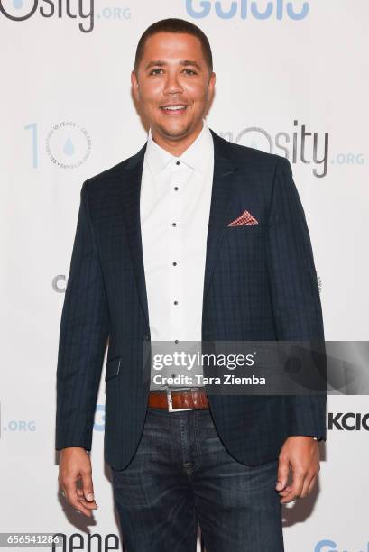 American entertainer Reggie Brown attends a Generosity.org fundraiser for World Water Day at Montage Hotel on March 21, 2017 in Beverly Hills,...