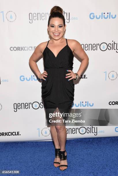 Actress Gloria Garayua attends a Generosity.org fundraiser for World Water Day at Montage Hotel on March 21, 2017 in Beverly Hills, California.