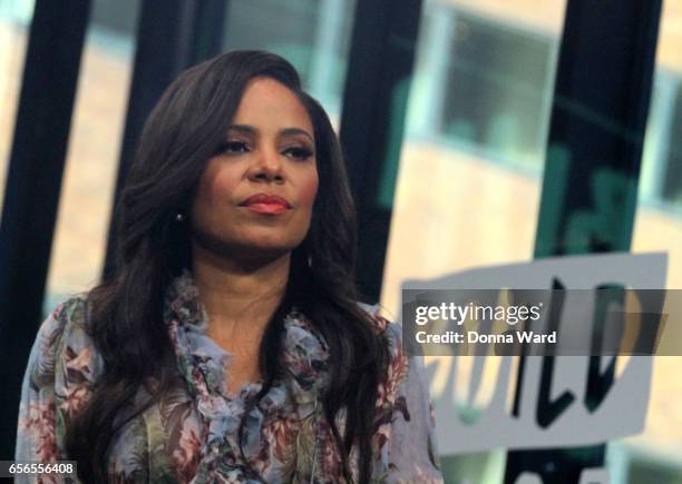 Sanaa Lathan appears to promote "Shots Fired" during the BUILD Series at Build Studio on March 22, 2017 in New York City.